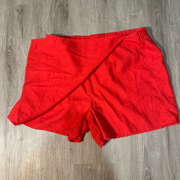 NWOT Old Navy Linen Blend Scarlet Red Skort size M - Picture 2 of 5